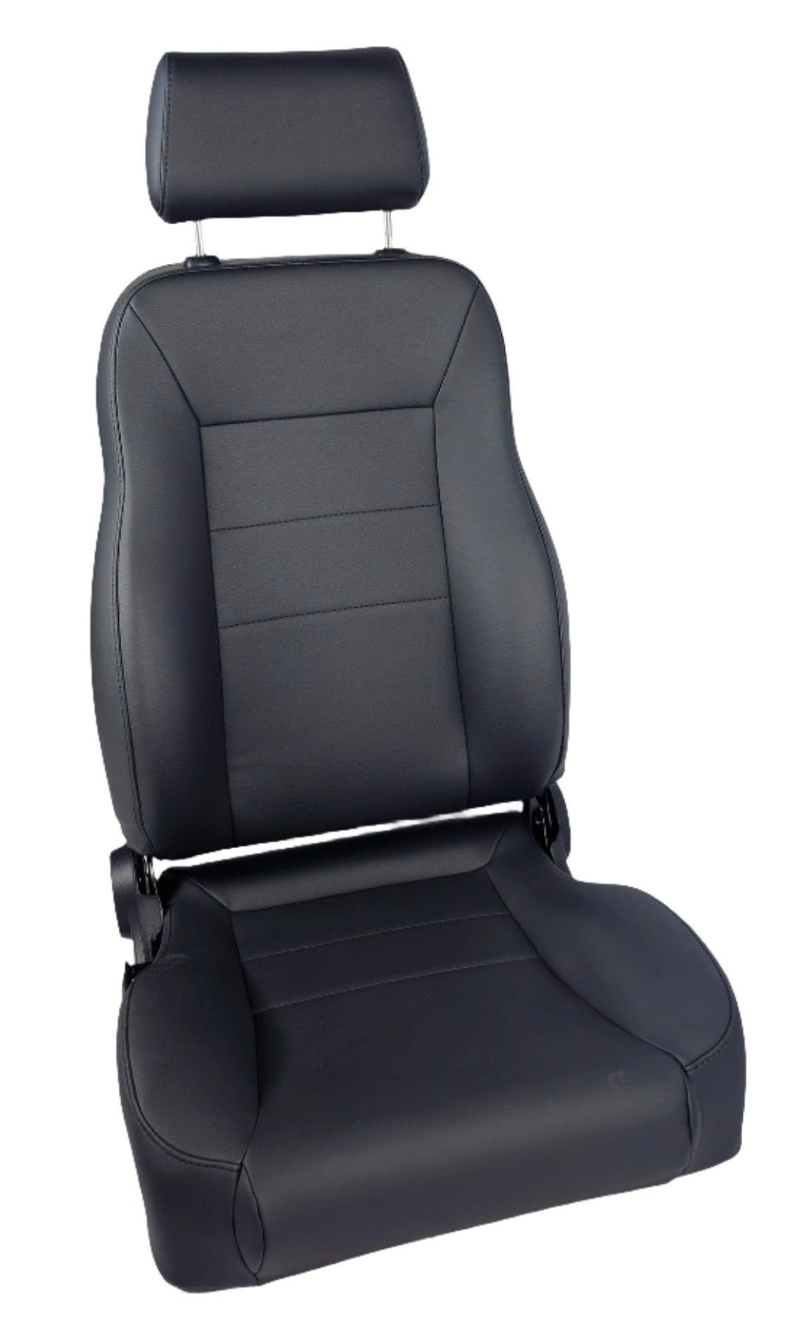 Adjustable Replacement Front Jeep Seat with Headrest - Driver Front Angle