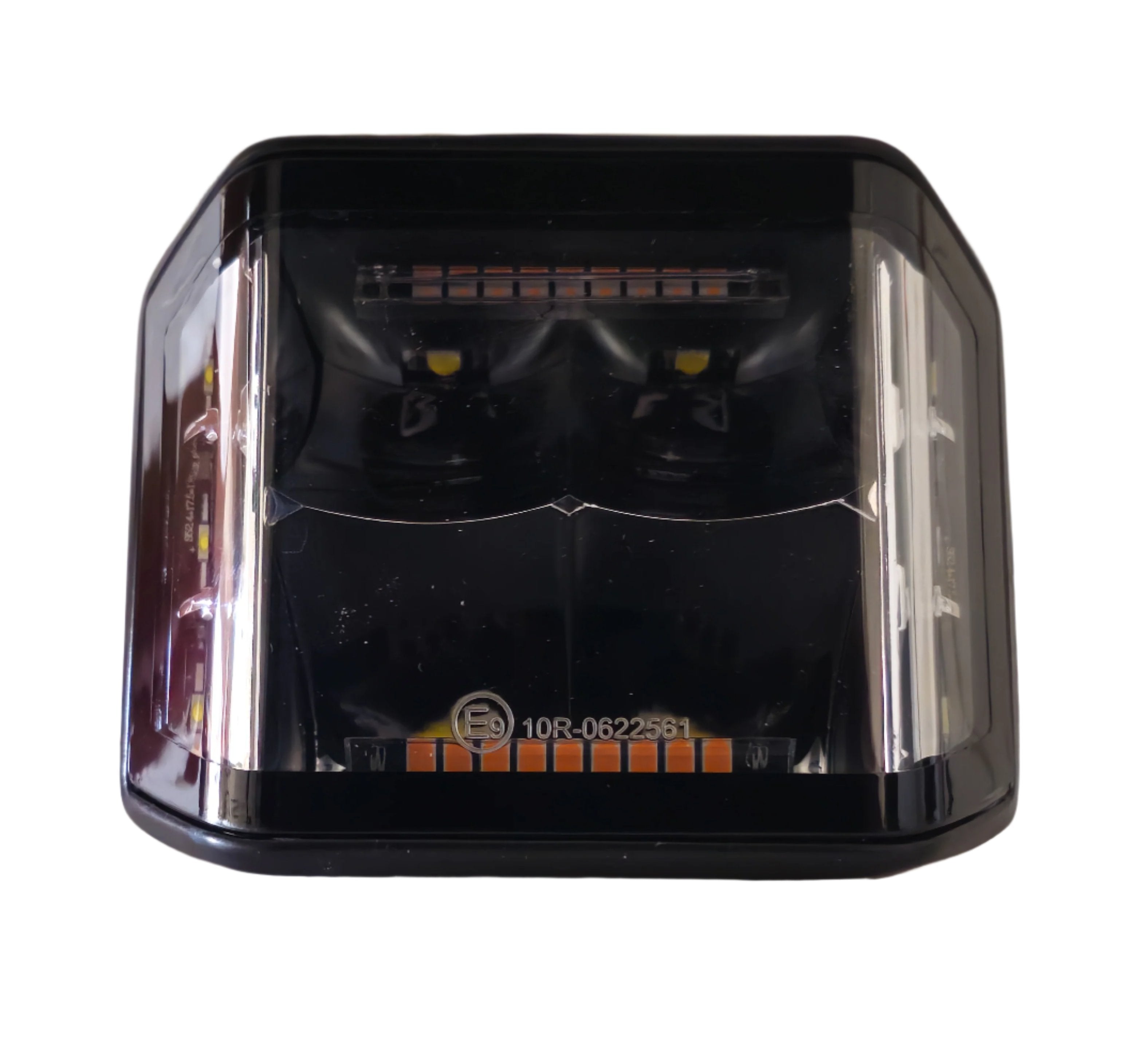 Deluxe Off Road LED Cube Light 3x4 with Amber - Front Straight