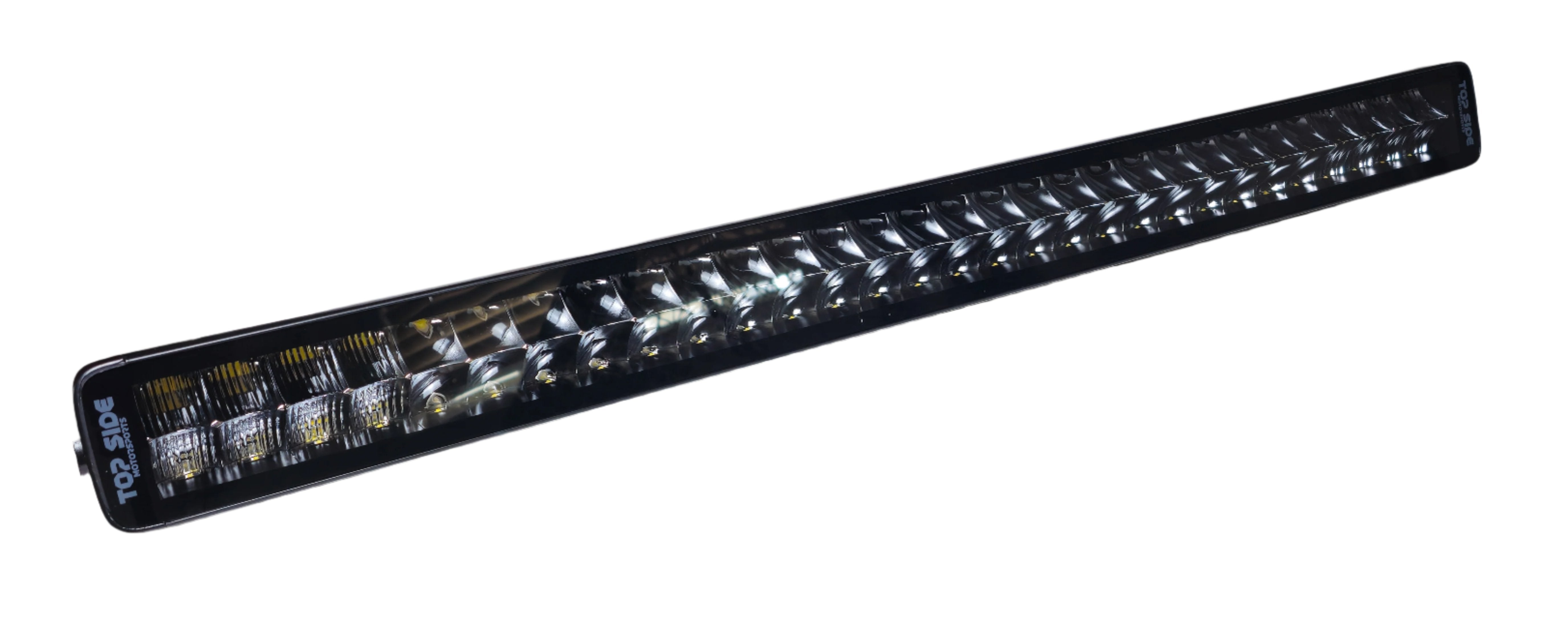 Premium Off Road LED Light Bar Double Row with E-Boost - 32 inch Front Angle