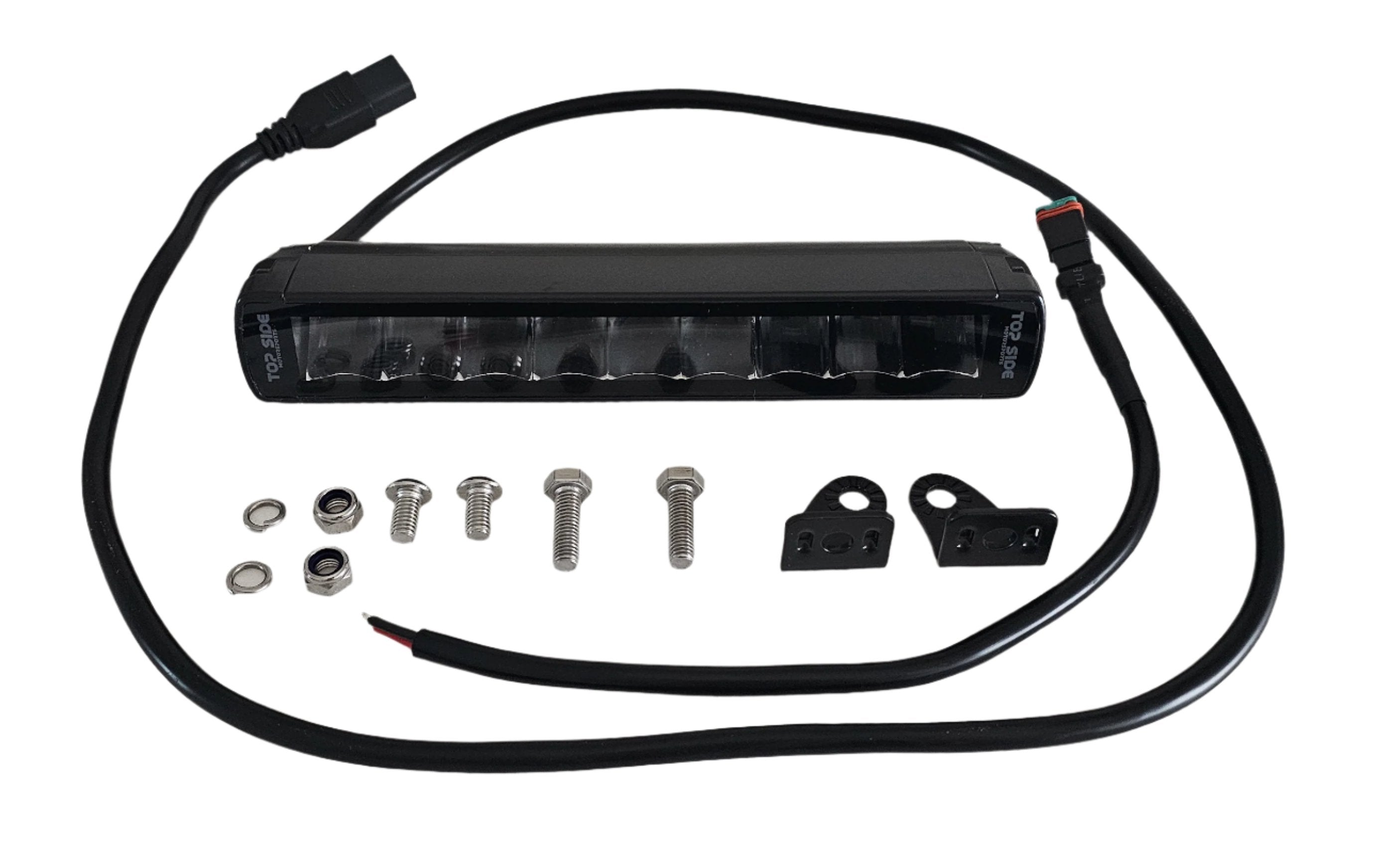 Premium Off Road LED Light Bar Single Row with E-Boost - 10 inch Kit
